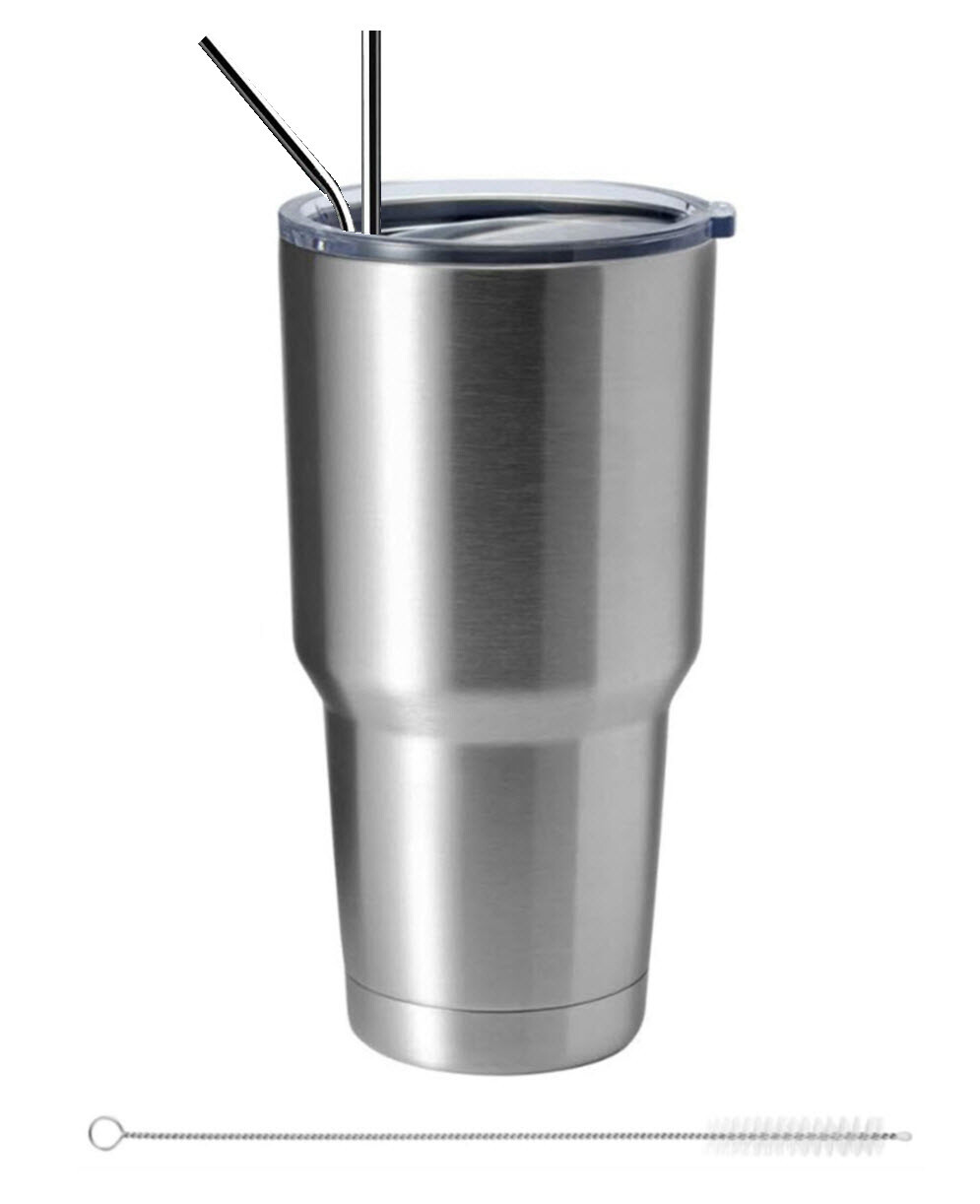 30oz Stainless Steel Tumbler Sip Lid Straw Vacuum Double Wal
