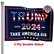 3X5FT Trump 2024 Flag Double Sided 3 Ply Take America Back Indoor Outdoor Banner