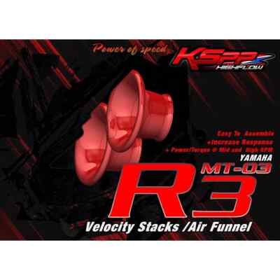 Velocity Stack Yamaha Yzf-R3 Mt-03 Air Intake Funnel | eBay