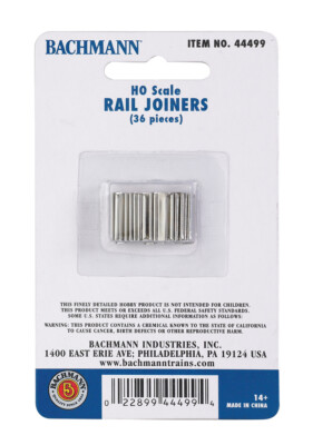 Bachmann HO 44499, RAIL JOINERS (36 Pieces)