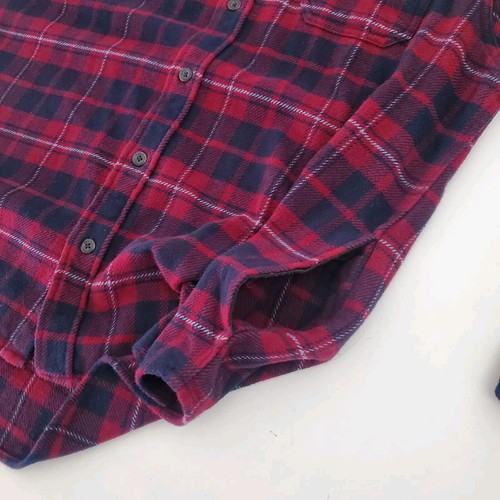 Orvis Long Sleeve Mens Flannel Shirt XL cold weather heavy weight Red Blue Plaid - Picture 13 of 16