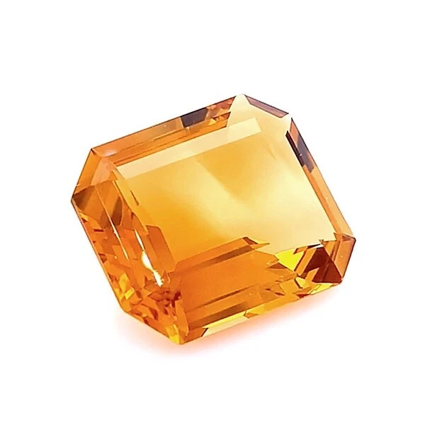 Wert 1.600 Euro Loser Madeira Citrin im Smaragdschliff 35,00 carat orange - Bild 2 von 4