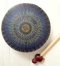 Shaman Drum Tree Of Life Decor Prop Toy 8&rdquo; Mandela Alchemical Moon Replica