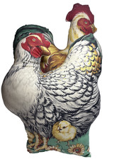 Farmhouse Decor Rooster Hen Decorative Cushion for Home Chicken Stuffed Pillow