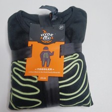 Hyde And Eek Toddler Halloween Pajama 2 Pieace Sleep Set Size 2T Glow In Dark