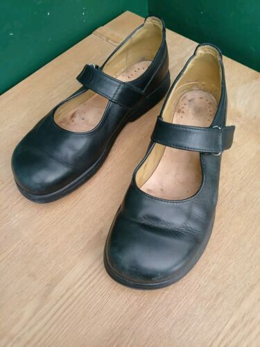 Footprints By Birkenstock Mary Jane Size 4.5 37 Black Leather Womens Kids Shoes - Picture 2 of 9