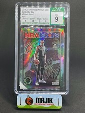 Kevin Durant 2019 Hoops Premium Stock Get Out The Way #9 Holo Prizm CSG 9 MINT