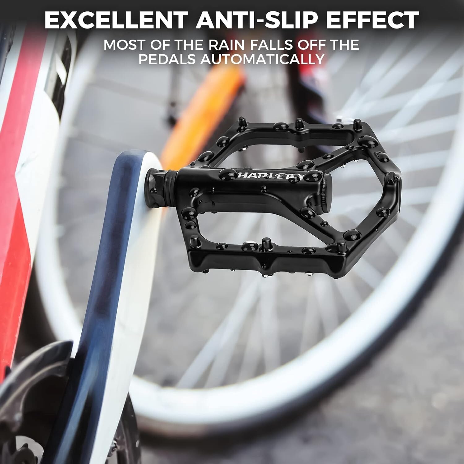 Hapleby 9/16 Bike Pedals – Flat MTB & Road Pedals with Wrench