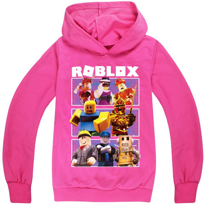 Roblox Jacket Boys Zip Pullover Teen Hoodie Girls Long Sleeve T-Shirt  Cotton Autumn Sports Tops Running Wear