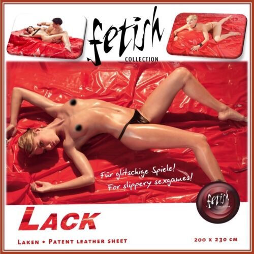 Lenzuolo in vinile Rosso 230 x 200 cm Vinyl Sheet Sexy Copriletto Fetish Hot - Afbeelding 1 van 6