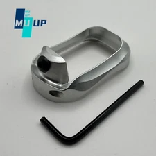 Magwell For Glock G17, 17L, 22, 24, 31, 34, 35, 37 (Gen3 and Gen4) Silver