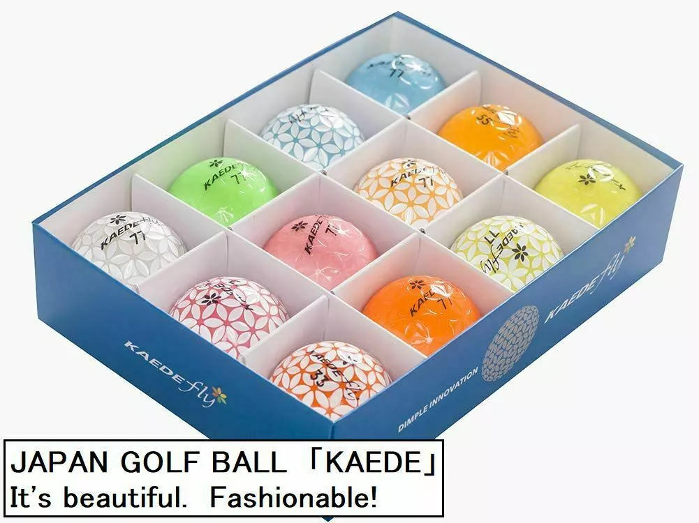 JAPAN GOLF BALL KAEDE FLY SASO 12 color set (12 pieces)