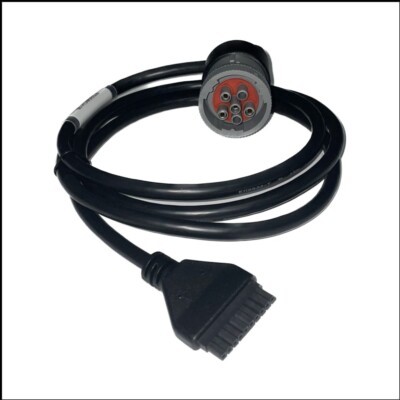 Cable for PT30 ELD Logbook, ECM w/DOT-Round Gray 6 Pin, J1708 Part # PTSS6GY15