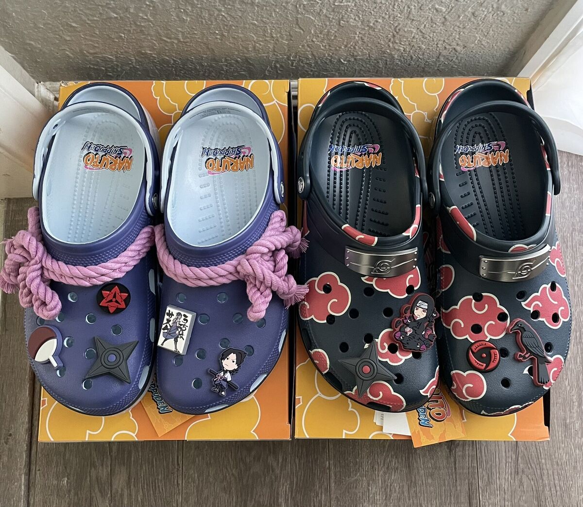 NEW BUNDLE Crocs x NARUTO ITACHI & SASUKE UCHIHA CLASSIC NEW BUNDLE Crocs x NARUTO ITACHI & SASUKE UCHIHA CLASSIC