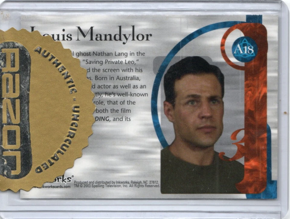 Charmed Power of Three Inkworks Autograph Auto A18 Louis Mandylor as Nathan Lang - Image 2 of 2