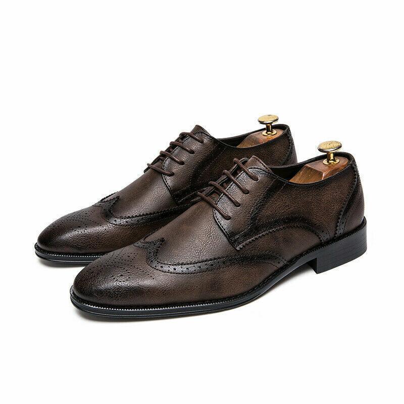 SAOLA Scarpe basse uomo British Wing Tip Pump matrimonio brogue abito formale Oxford uomo