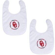 Oklahoma Sooners 2pk Baby Bib