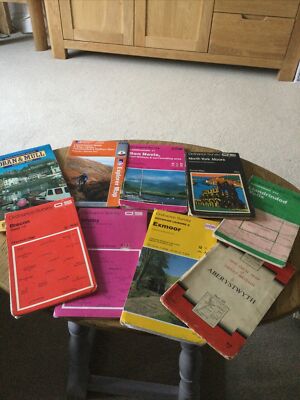 A selection of 9 Ordnance Survey Maps New & Vintage Very Good Condition