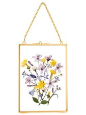 Hanging Pressed Flower Frames, Double Glass Floating Picture Frame Handmade, ...