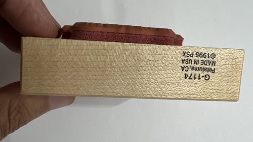 PSX G-1174 Teddy Bear With Heart & Bow Wood Mounted 3” Rubber Ink Stamp 1995 - Picture 3 of 8