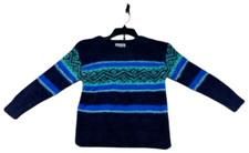 Holiday Lane Sweater Little Boy Size 3T Navy Blue Fair Isle Long Sleeve New