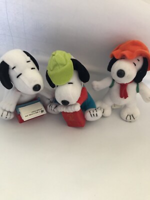 Snoopy 2001 McDonald's Japan Happy Meal Toy Plush Doll 17 Set