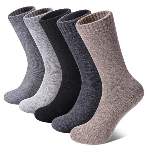 Wool Socks for Women Winter Warm Hiking Boot Thick One Size Mix-color D