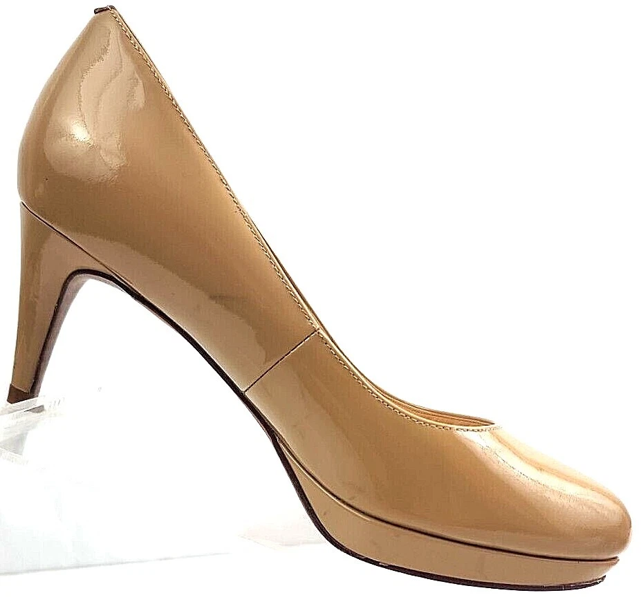 Bone patent store leather pumps
