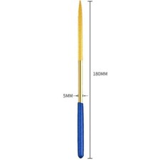 5mm X 180mm Titanium Coated Half Round Diamond Needle Files 2pcs
