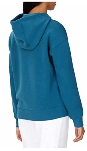Felpa donna Fila pullover in pile manica lunga con cappuccio taglia L blu corallo A33