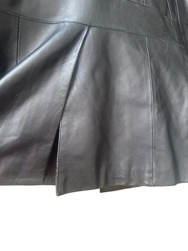 Max Studio Special Edition Leather Women Coat Black Jacket Size:XSMade in India - Picture 5 of 9