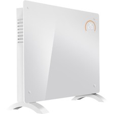 Electric White Glass Panel Heater - 1500W Smart Wi-Fi Wall Moutned Radiator