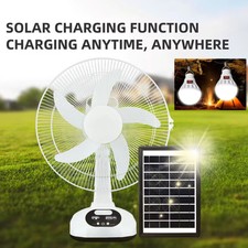 Solar Fan with LED Lantern Camping Fan with Solar Panel Rechargeable Cooling Fan