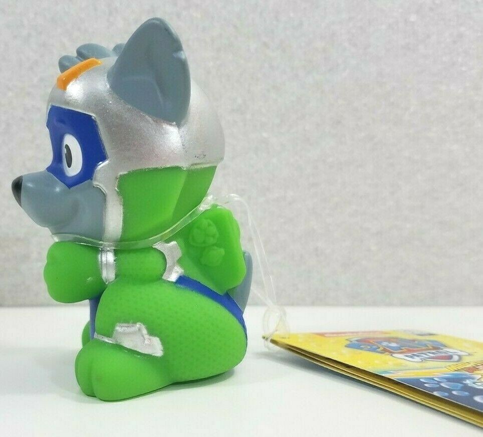 PAW PATROL MIGHTY PUPS CHARGED UP Rocky BATH TOY Squirter New | eBay