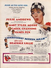 1967 Thoroughly Modern Millie Print Ad Julie Andrews Mary Tyler Moore Flapper