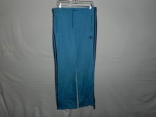 Adidas 3 stripe teal pants zipper ankles womens large purple L