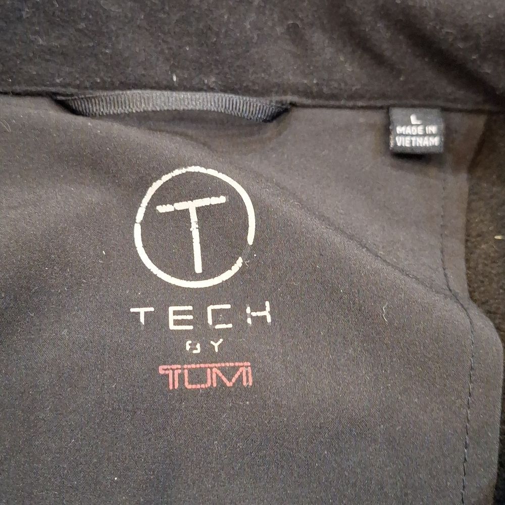 Tumi Tech Jacket Large Black Softshell Bomber Lig… - image 7