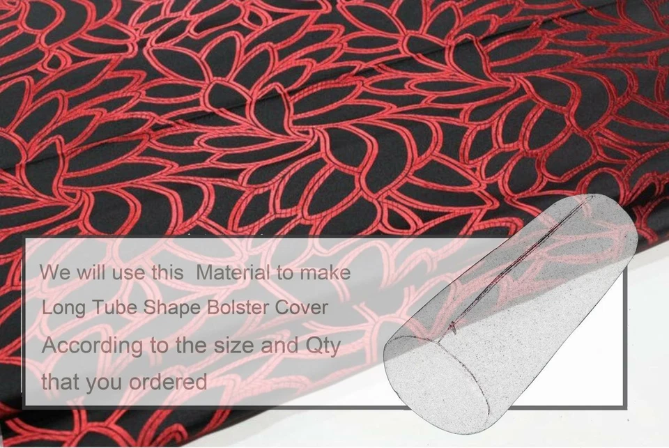 Funda de refuerzo*Funda de almohada de yoga tubo largo con brocado brocado de rayón rosa flora*BA3 Foto 4 de 4