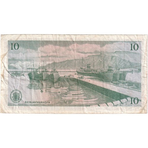 [#393778] Islanda, 10 corone, 1961-03-29, KM:42, VF (20-25) - Foto 2 di 2
