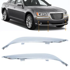 For Chrysler 300 2011-2014 Front Bumper Molding Chrome Trim 2pc Set LH & RH New