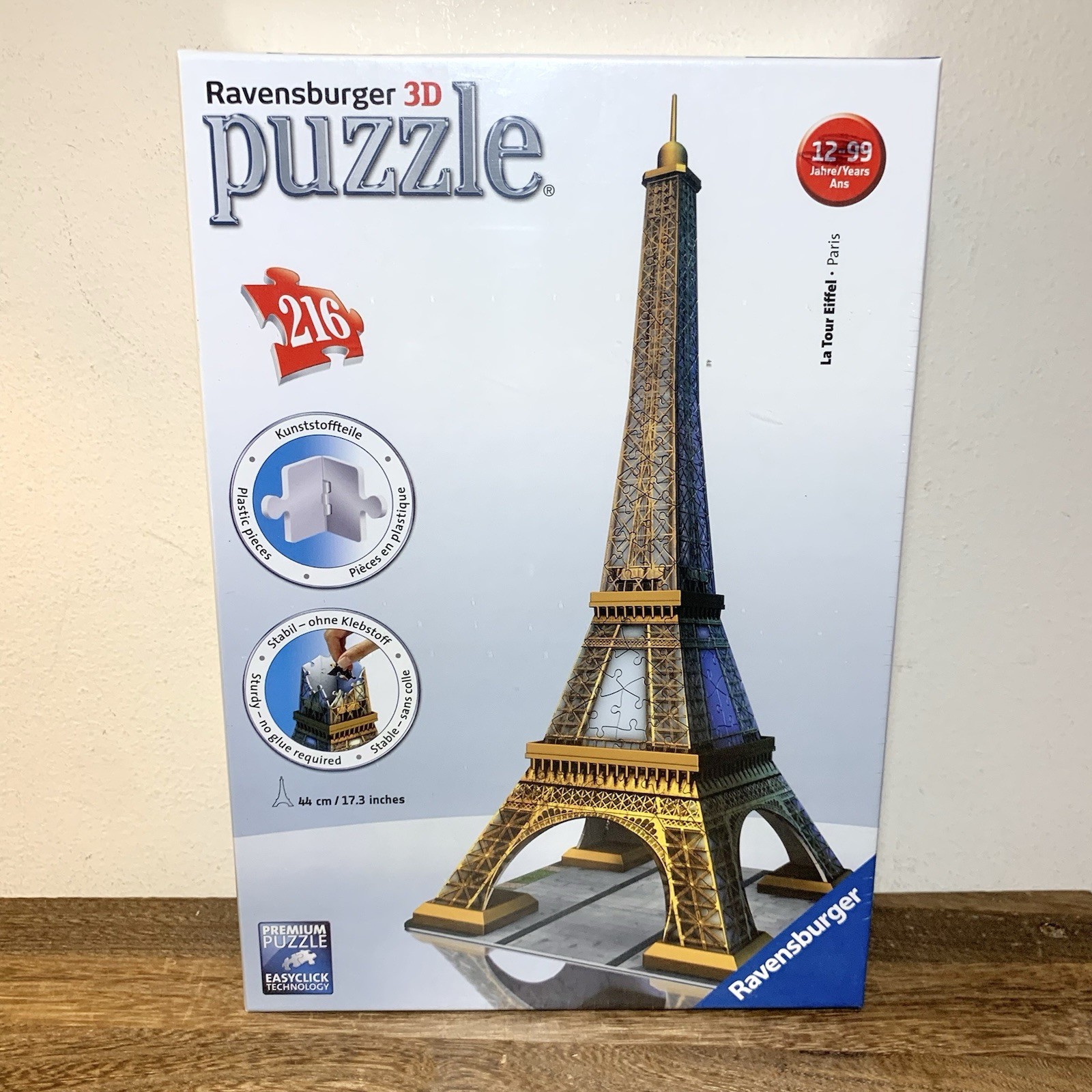 Ravensburger 3D Puzzle Eiffel Tower 216 Pieces New Sealed