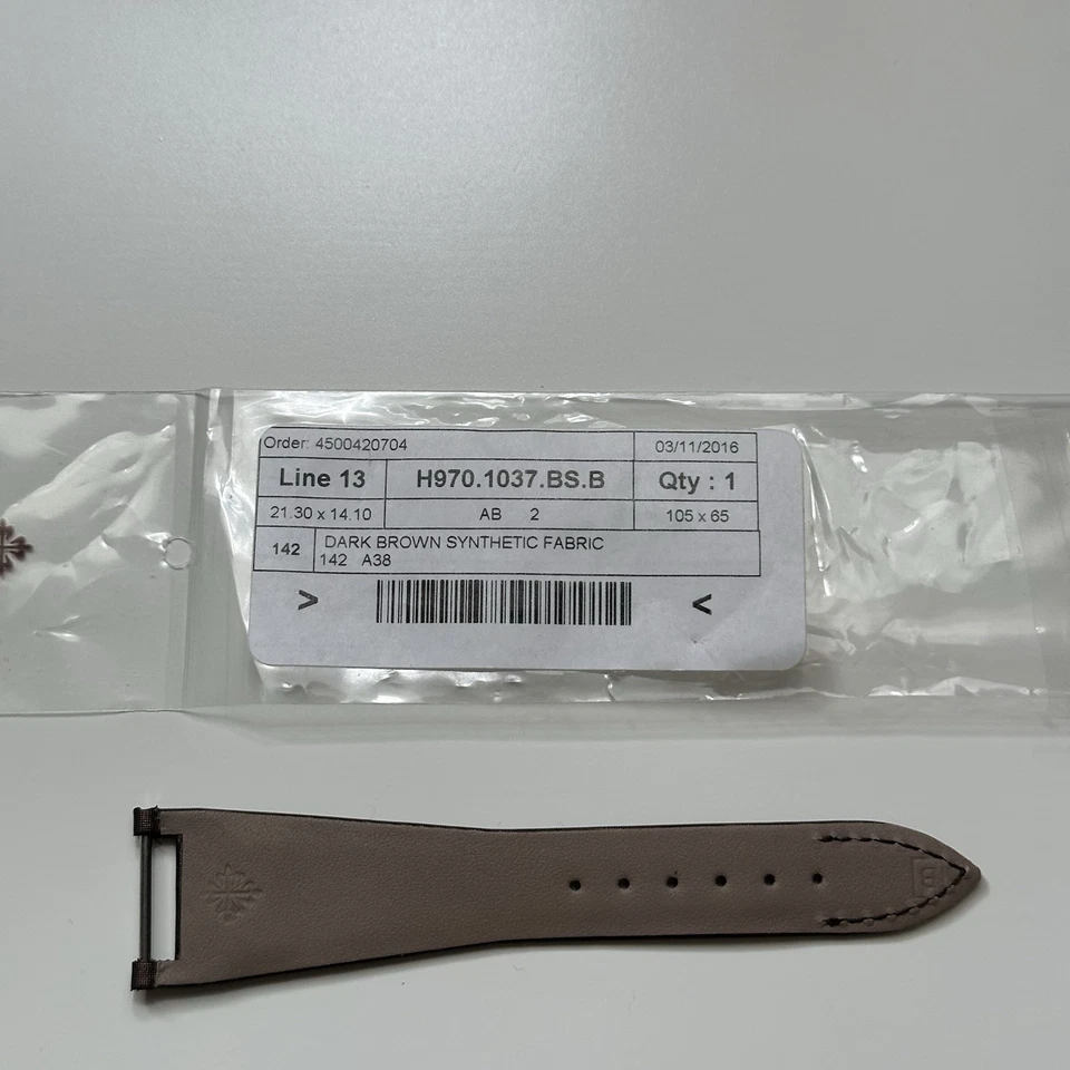 Auténtica correa de cuero sarín marrón Patek Philippe Twenty4 4920 Foto 3 de 3