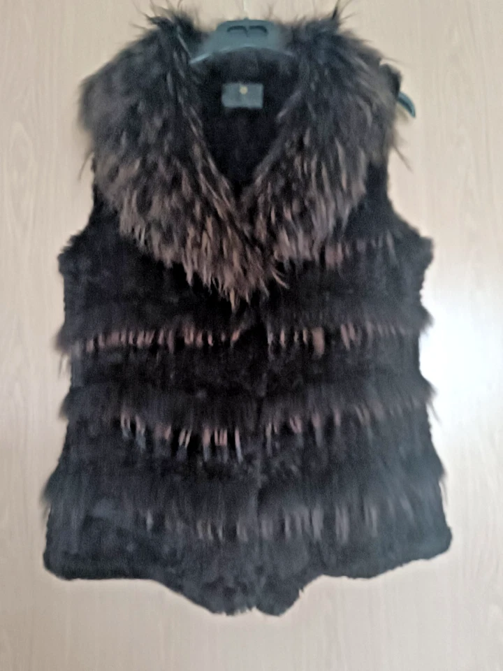 Milestone Fellweste Kaninchen Fell Braun Gr. D 38-40 It 44 - Bild 2 von 4