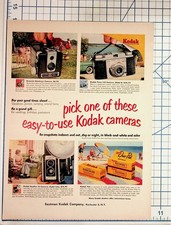 Vintage 1950s Kodak Camera Film Advertisement Brownie Hawkeye Pony Duaflex III