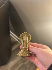 Vintage Brass Victorian Glove Hand Clip Note Paper Holder, Wall Mount/Desk