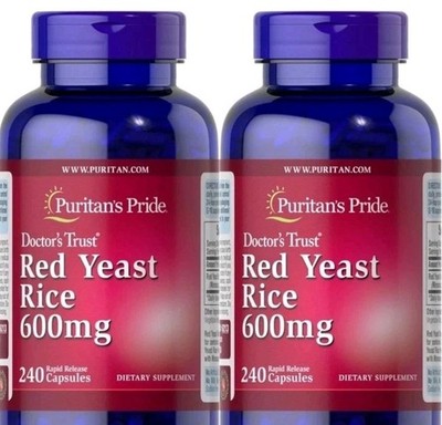 2 Bottles- Doctors  Red Yeast Rice 600 mg x 240 Capsules Each 