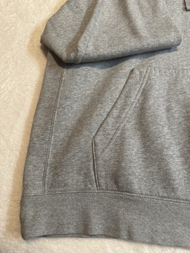 Nike Fleece Sweatshirt Hoodie Men L Long Sleeve Embroidered Side Swoosh GRAY - Picture 2 of 11