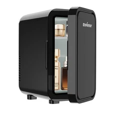 Mini Refrigerator, 6L/ 8 Can Compact Skincare Fridge AC+DC Power Cooler & War...