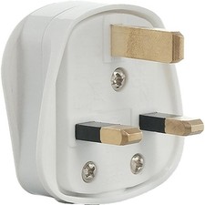 Tower 13A Fused Plug Pin Electrical Replacement Plug - White