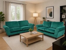 Dfs Evelyn forest green set of 3+2 sofas - Delivery available
